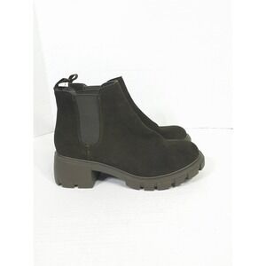 Steve Madden  Howler Leather Ankle Boot Leather Dark Green Heeled Wmn 9.5 M